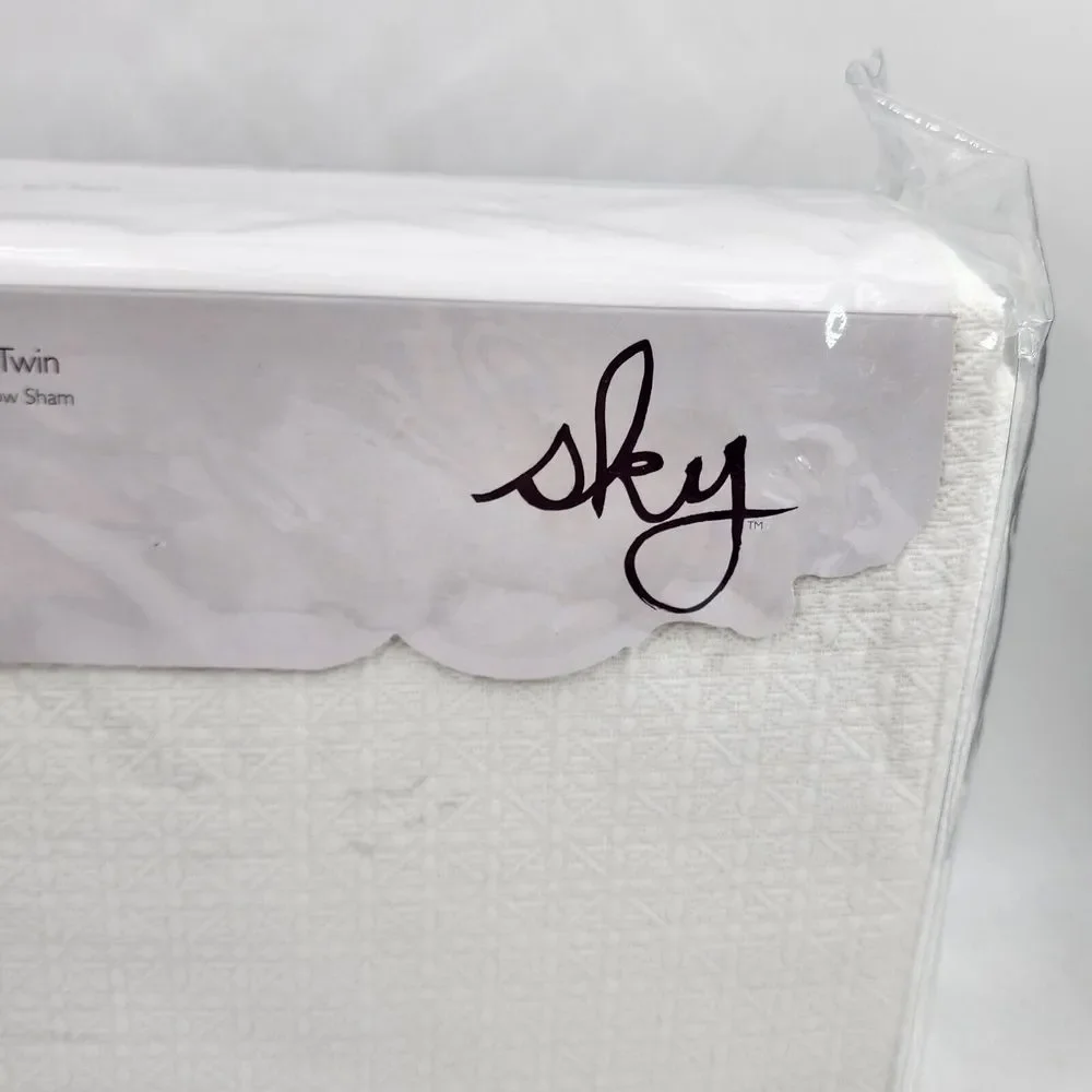 Sky Woven Lattice Duvet Set Twin Size Comforter Standard Pillow Sham White~ - Picture 4 of 13